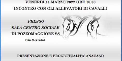 RIUNIONE A POZZOMAGGIORE 11 MARZO ORE 18.30